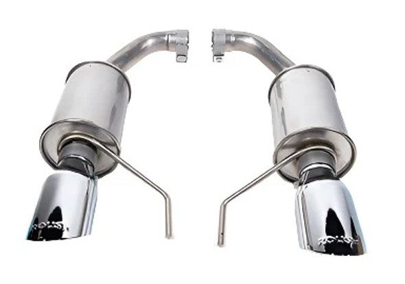 Roush Axle-Back Exhaust w/ 4" Rounded Polished Tips :: 2015-2023 2.3L EcoBoost & 3.7L V6