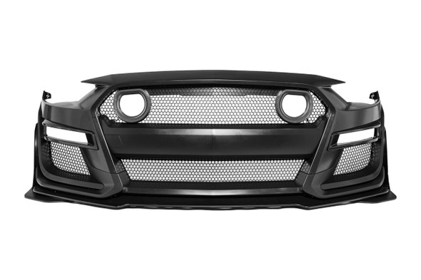 EOS GT500 Style Front Bumper Conversion Kit w/ LED Grille Kit :: 2018-2023 Ford Mustang