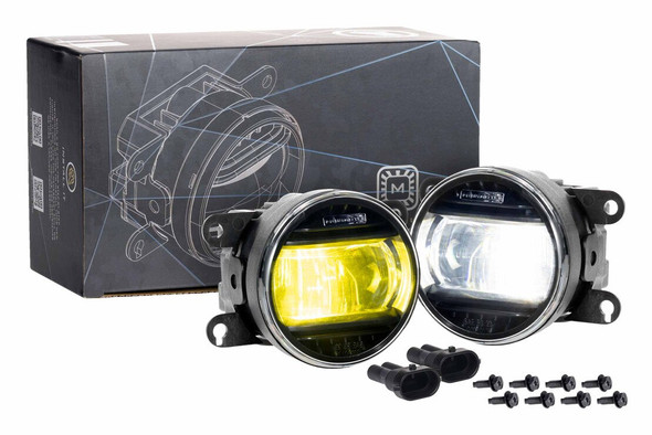 Morimoto XB Evo+ Type S LED Fog Lights, White & Yellow :: 2015-2017 Ford Mustang