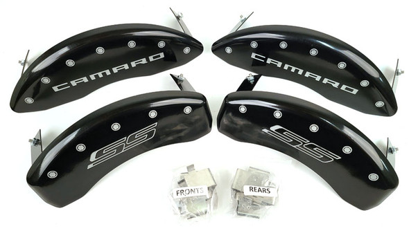 MGP Brake Caliper Covers Camaro/SS Logo, Set of 4, Black :: 2010-2015 Camaro SS - Open Box