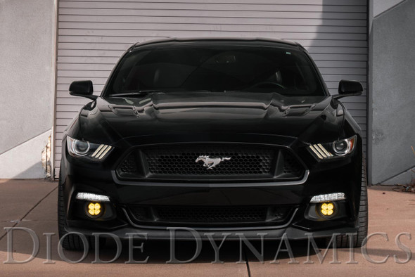 Diode Dynamics SS3 Pro Type A SAE Fog Light Kit w/ Backlight, Yellow :: 2015-2017 Ford Mustang