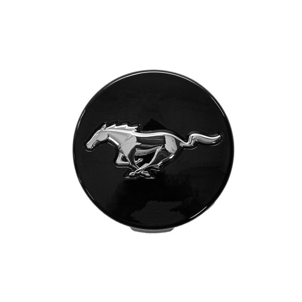 Ford Performance Gloss Black Wheel Center Caps w/ Chrome Pony Logo :: 2015-2025 Ford Mustang