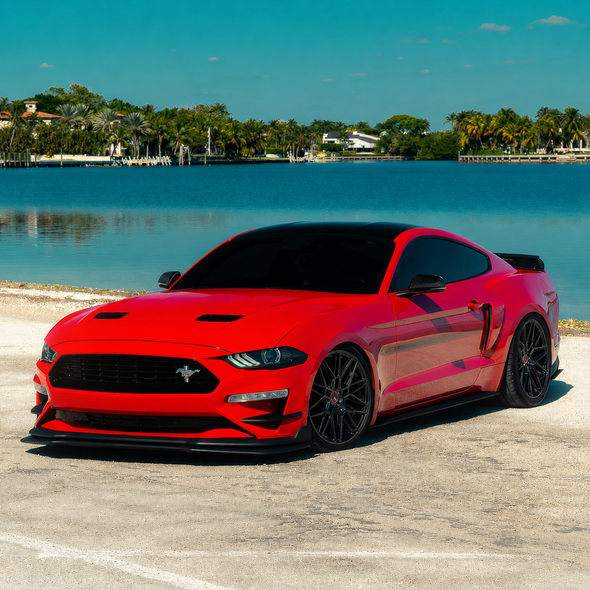 Vossen HF-7 Hybrid Forged Wheel Set, Gloss Black, 20x9.5 +25/20-10.5 +45 :: 2015-2026 Mustang