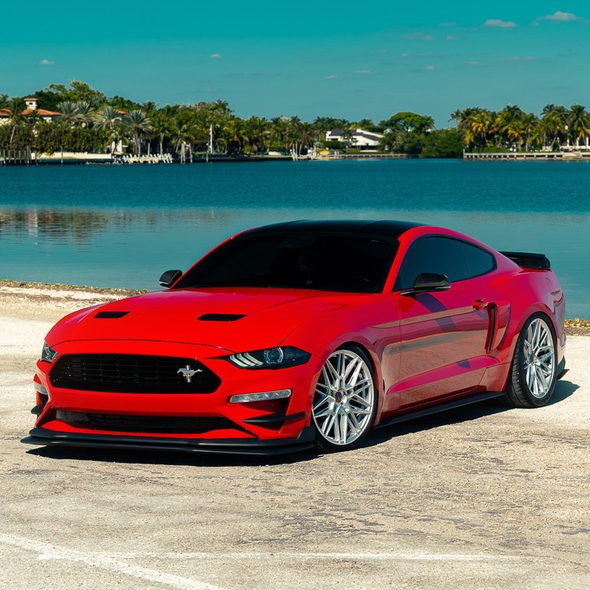 Vossen HF-7 Hybrid Forged Wheel Set, Silver Polished,  20x9 +32/20x10.5 +45 :: 2015-2026 Mustang