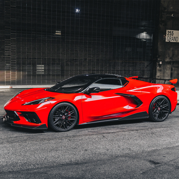 Vossen HF-7 Hybrid Forged Wheel Set, Gloss Black, 20x9 +35/20x11 +40 :: 2020-2026 Corvette