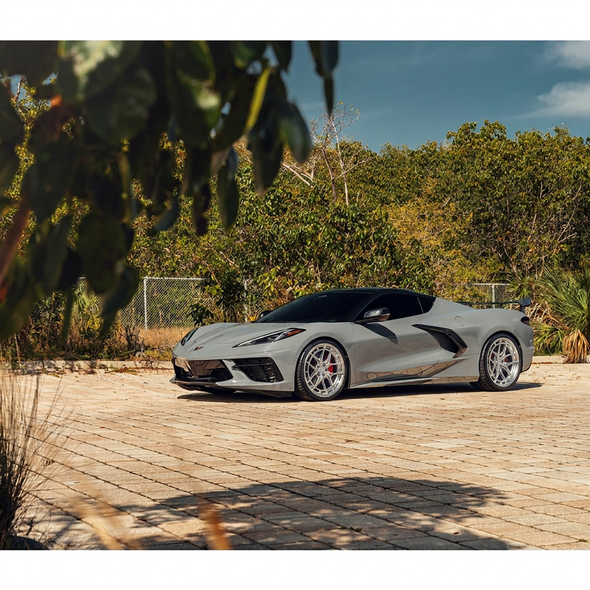 Vossen HFX-1 Hybrid Forged Wheel Set, Silver Polished, 20x9 +35/20x11 +40 :: 2020-2025 Corvette