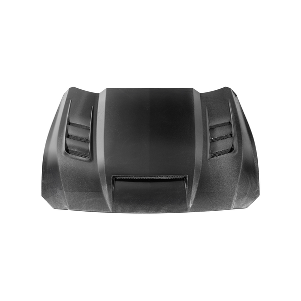 EOS Terminator Style Vented Hood, Carbon Fiber :: 2024-2025 Ford Mustang