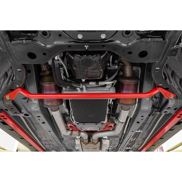 BMR Front 2-Point Subframe Chassis Brace, Red :: 2024-2025 Ford Mustang