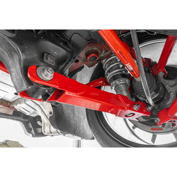 BMR Rear Non-Adjustable Lower Control Arm, Red :: 2016-2024 Camaro w/ Coilovers