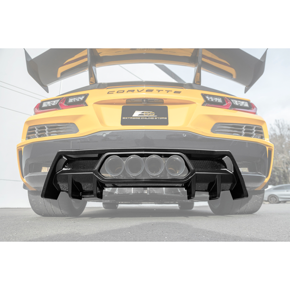 EOS Finned Rear Bumper Diffuser Add-On, Carbon Flash Metallic :: 2023-2025 Corvette Z06
