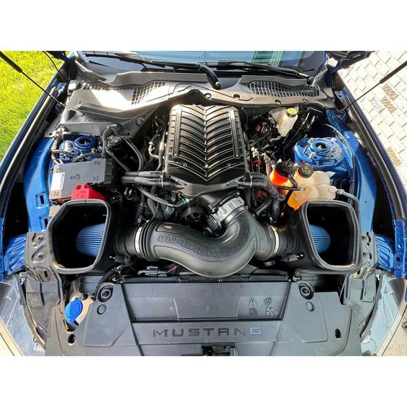 J&L OSC 3.0 Oil Separator, PCV Side, Clear/Satin Anodized :: 2024-2025 Mustang GT & Darkhorse w/ Whipple Supercharger