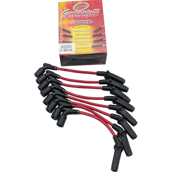 Granatelli Spark Plug Straight Boot Wireset, Red :: 2020-2025 Corvette Stingray & E-Ray