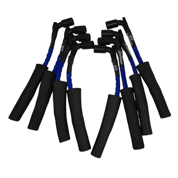 Granatelli Spark Plug Wireset w/ Blue Silicone Jacket & Black Fire Sleeves :: 2020-2025 Corvette Stingray & E-Ray