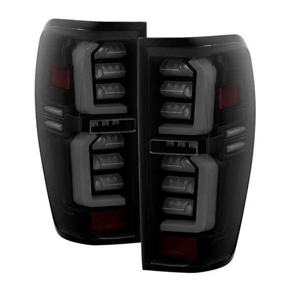 Spyder Apex LED Tail Lights, Smoked Lens and Black Housing :: 2019-2020 GMC Sierra w/o Factory LED