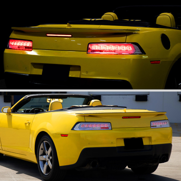 5th Gen Camaro Red LED Sequential Tail Lights, Chrome Housing :: 2014-2015 Camaro w/ Factory LED Tail Lights