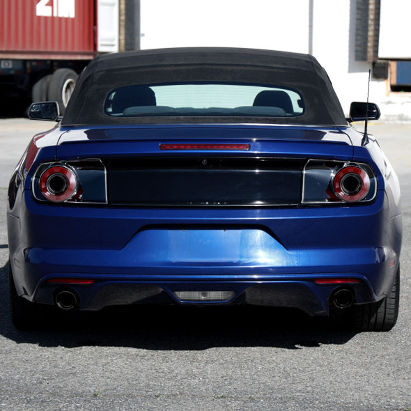 S550 Mustang Red LED Tail Lights, Gloss Black Housing :: 2015-2023 Ford Mustang