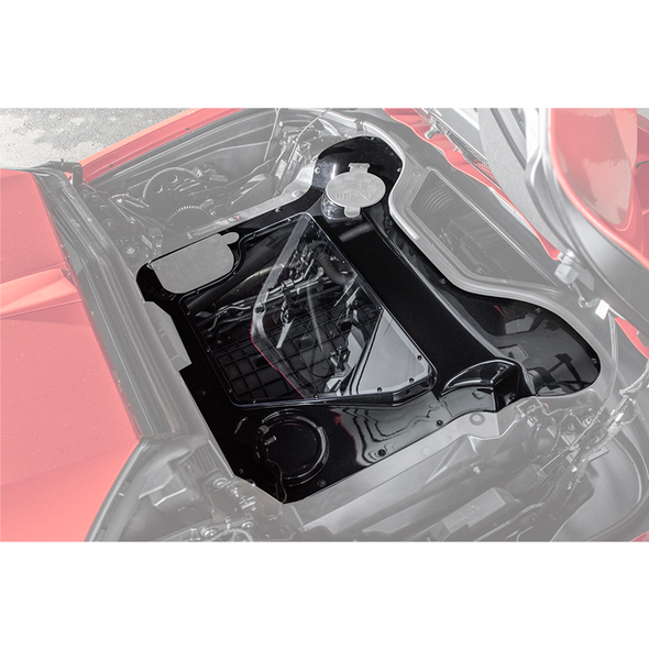 C8 Corvette HTC Carbon Flash Engine Bay Cover, Exposed :: 2020-2026 C8 Corvette Stingray & Z06 Convertible