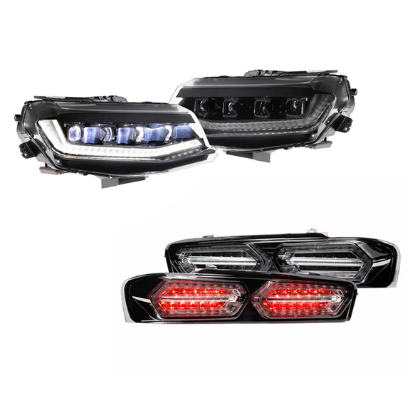 Morimoto XB LED Headlights & XB LED Taillights, 19 Style, Smoked :: 2016-2018 Camaro & 2017-2024 Camaro ZL1