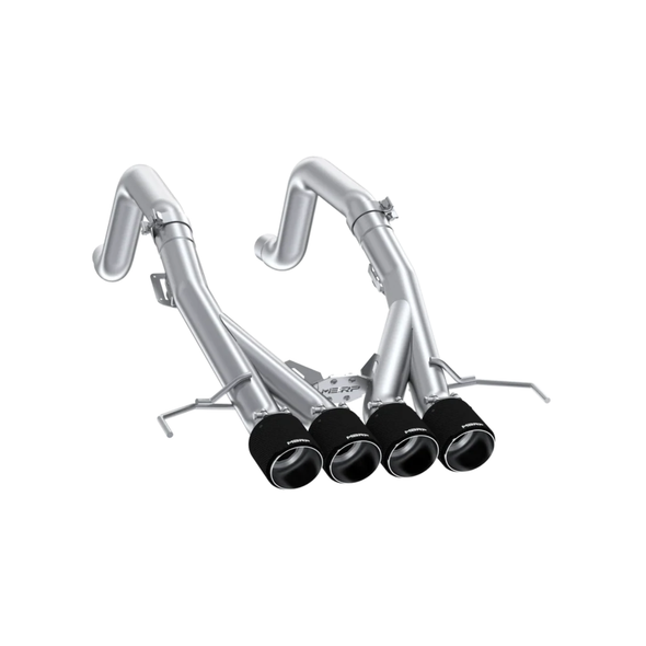 MBRP Armor Pro 3" Dual Muffler Axle-Back Exhaust System w/ 4" Quad Carbon Fiber Tips, Race Profile :: 2014-2019 C7 Corvette
