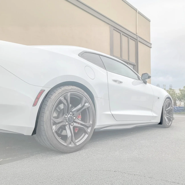 6th Gen Camaro GM Style Front and Rear Extended Splash Guards, Carbon Fiber :: 2016-2024 Camaro Non-ZL1