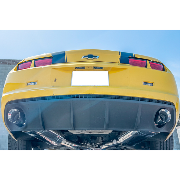 5th Gen Camaro Cat-Back Exhaust w/ Dual 4" Polished Tips :: 2010-2015 Camaro SS