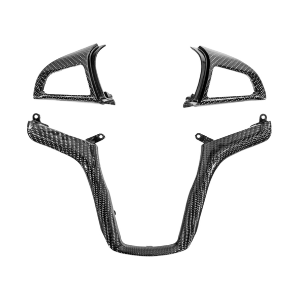 5th Gen Camaro Steering Wheel Button Trim Cover, Carbon Fiber :: 2012-2015 Camaro