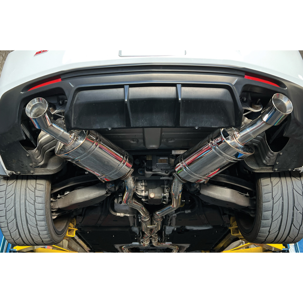 6th Gen Camaro Cat-Back Exhaust w/ Dual 4" Polished Tips :: 2016-2024 Camaro SS & LT1 Coupe
