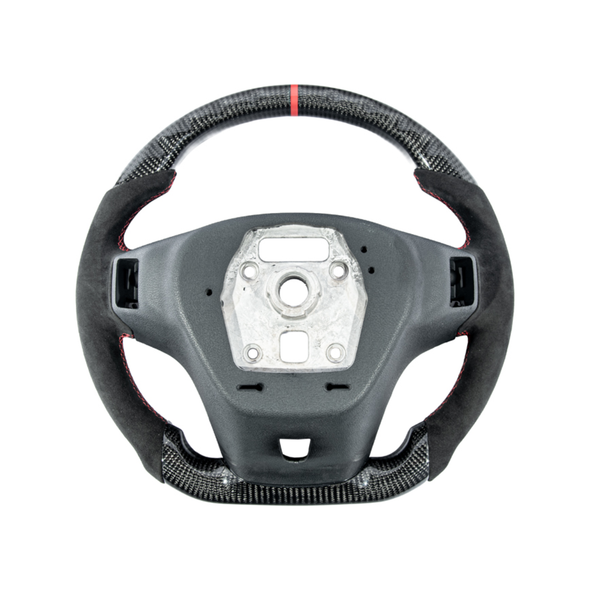 5th Gen Camaro Carbon Fiber Steering Wheel w/ Button Cover, Alcantra Grips :: 2012-2015 Camaro