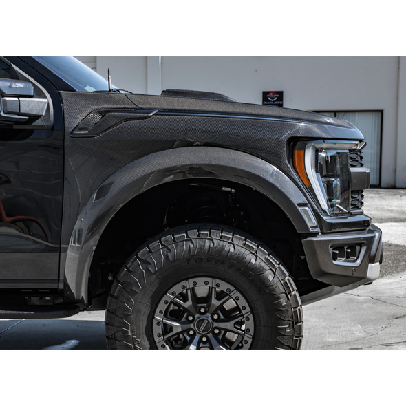Ford F-150 Front Fenders w/o Vents, Carbon Fiber :: 2021-2026 Ford F-150 Raptor