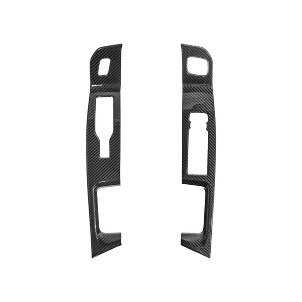 Ford F-150 Front Window Switch Covers, Carbon Fiber :: 2021-2026 Ford F-150