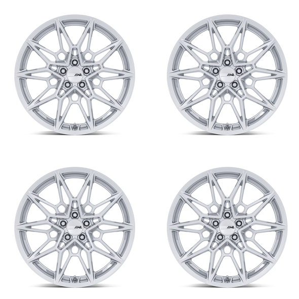 American Racing AR955 Stampede Wheel Set, Gloss Silver, 19x10 :: 2015-2026 Ford Mustang