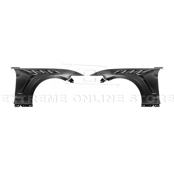 S550 Mustang GTD Style Vented Side Fenders, Unpainted :: 2015-2017 Ford Mustang V6, EcoBoost & GT