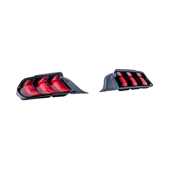 S550 Mustang Euro Style Sequential LED Tail Lights, Red Lens :: 2015-2023 Ford Mustang