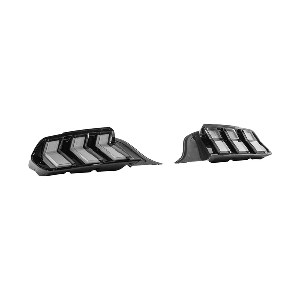 S550 Mustang S650 Euro Style Sequential LED Tail Lights, Smoked Lens :: 2015-2023 Ford Mustang