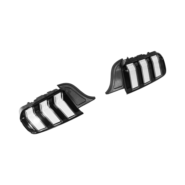 S550 Mustang Euro Style RGB Sequential LED Tail Lights, Clear Lens :: 2015-2023 Ford Mustang