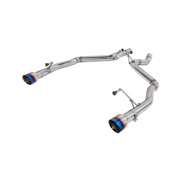 S650 Mustang Muffler Delete Axle-Back Exhaust w/ 3.5" Dual Burnt Tips :: 2024-2026 Ford Mustang GT