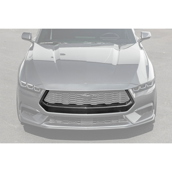 S650 Mustang Center Grille Lower Trim Frame, Carbon Fiber :: 2024-2026 Ford Mustang