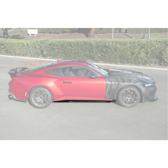 S650 Mustang Performance Package Side Skirt Extensions, Carbon Fiber :: 2024-2026 Ford Mustang