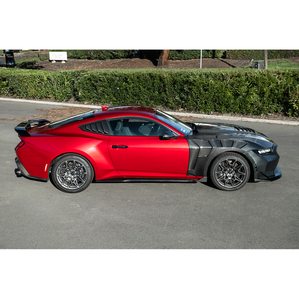 S650 Mustang Performance Package Side Skirt Extensions, Carbon Fiber :: 2024-2026 Ford Mustang