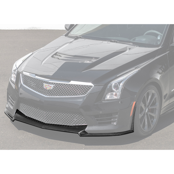 Cadillac ATS-V Carbon Package Front Splitter w/ Side Wheel Arch, Carbon Fiber :: 2016-2019 Cadillac ATS-V