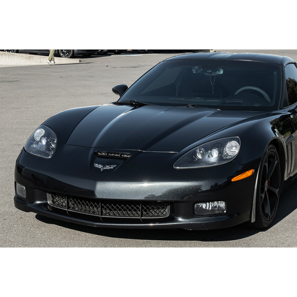 C6 Corvette HID Headlights, Black Housing w/ Clear Lens :: 2005-2013 C6 Corvette