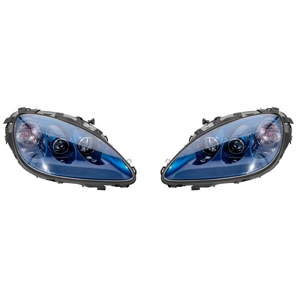 C6 Corvette HID Headlights, LeMans Blue Housing w/ Clear Lens :: 2005-2013 C6 Corvette