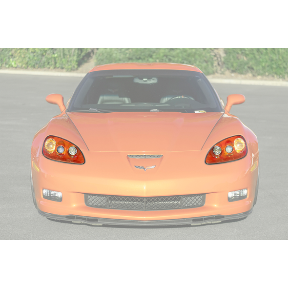 C6 Corvette HID Headlights, Inferno Orange Housing w/ Clear Lens :: 2005-2013 C6 Corvette