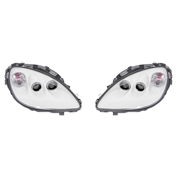 C6 Corvette HID Headlights, Artic White Housing w/ Clear Lens :: 2005-2013 C6 Corvette