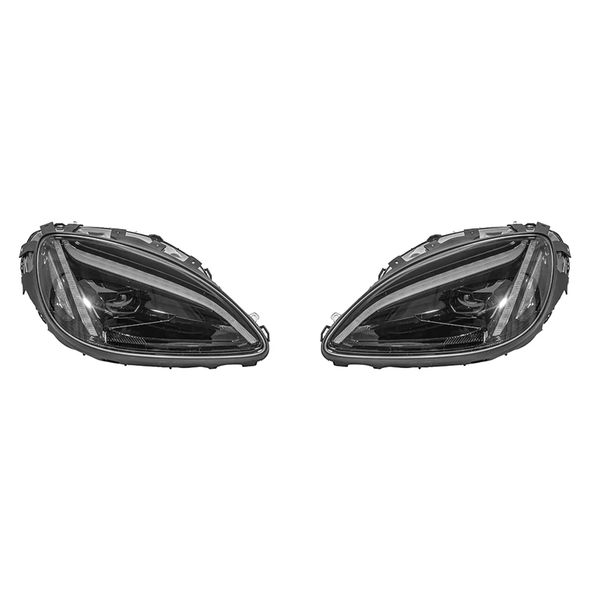 C6 Corvette C8 Style LED Sequential Headlights w/ Smoked Lens :: 2005-2013 C6 Corvette