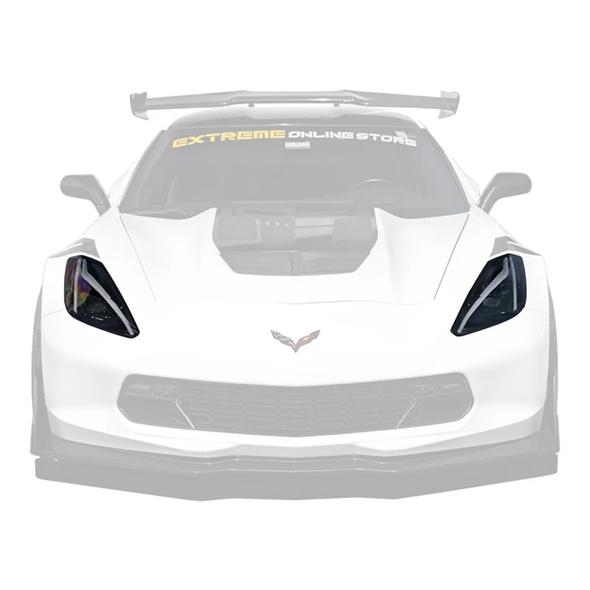 C7 Corvette C8 Style LED Sequential Headlights w/ Smoked Lens :: 2014-2019 C7 Corvette