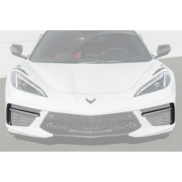 C8 Corvette Sequential LED DRL Light Bar Bezel Insert, Carbon Fiber :: 2020-2026 C8 Corvette Stringray & Z51