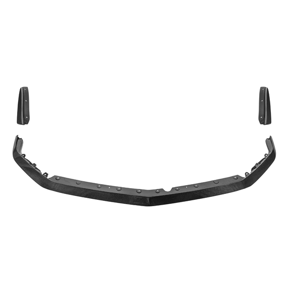 Cadillac CT4-V Front Lip Splitter w/ Side Wheel Arch Trim, Carbon Fiber :: 2020-2026 Cadillac CT4-V Blackwing