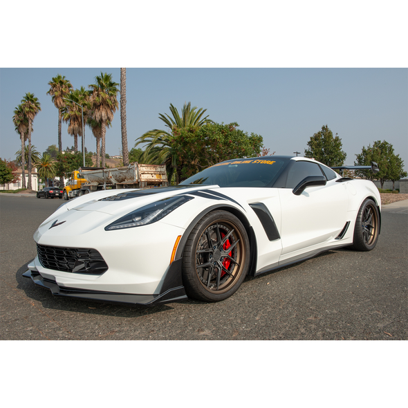 C7 Corvette XL Extended Front & Rear Splash Guards, Unpainted :: 2014-2019 C7 Corvette