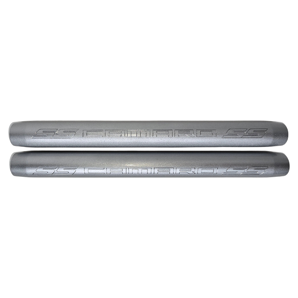 American Brother Designs Hood Shock Rod Cover, SS Logo, Silver Ice :: 2016-2024 Camaro SS - Open Box